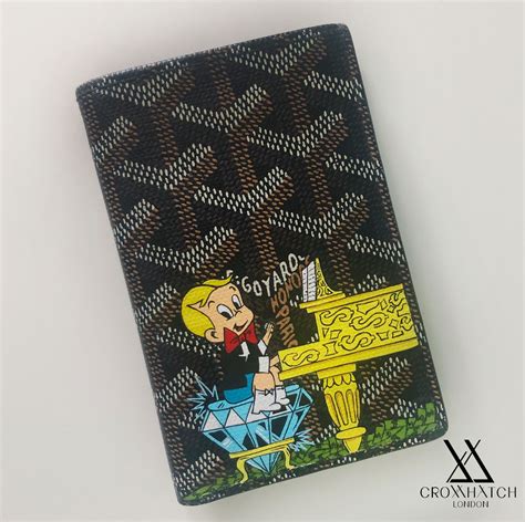 custom painted goyard wallet